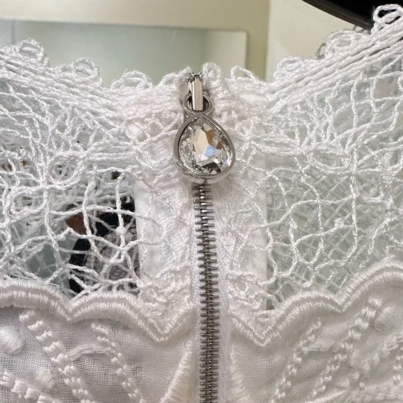 unique lace wedding dresses with open back Delphine Lace Halter Neck Wedding Sample Dress